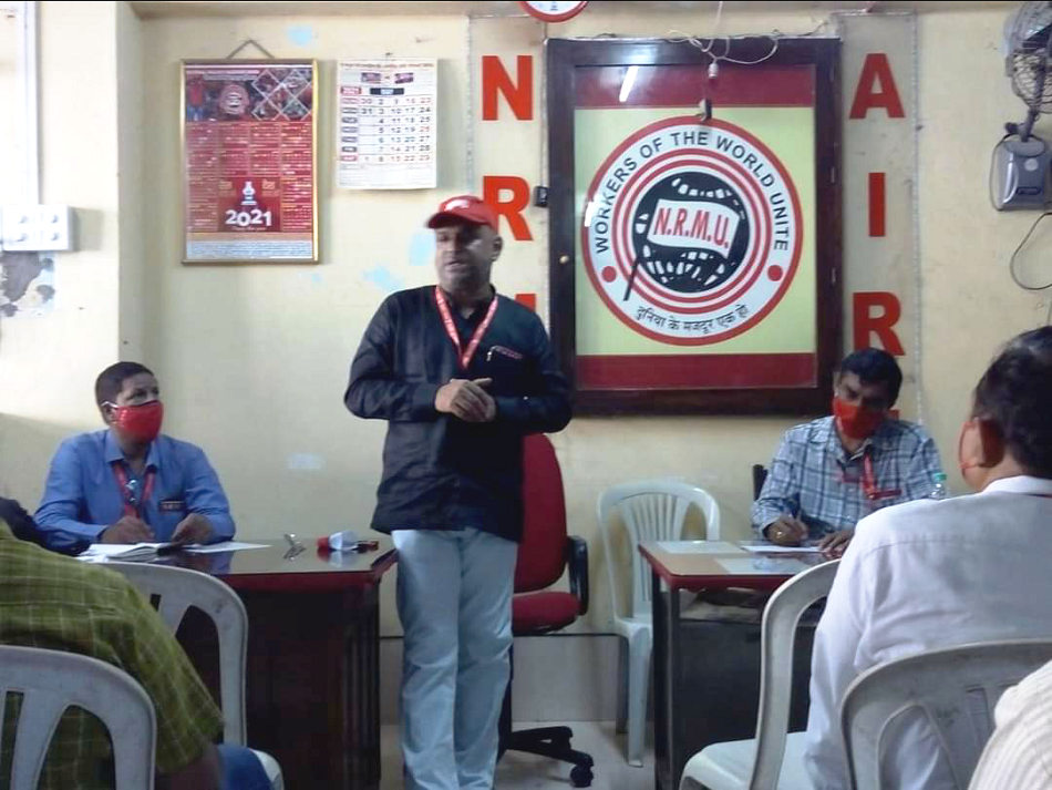 (NRMU, BB DIV) BRANCH SECRETARIES MEETING HELD ON 27.05.2021 IN THE PRESENCE OF GS NRMU CR/KR COM. VENU P NAIR