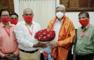 GS NRMU (CR/KR) COM. VENU P NAIR AND OTHER NRMU OB'S  HAD A COURTESY VISIT TO NEW GM OF C. RLY. SHRI ANIL KUMAR LAHOTI ON 03.08.2021 AT HIS CHAMBER