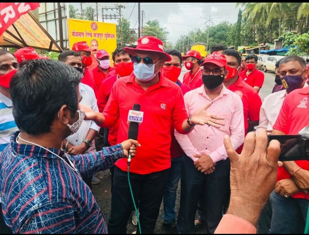 GS NRMU (CR/KR) COM. VENU P NAIR AND NRMU CADRES TODAYS (05.08.2021) ACTIVITIES FROM RATNAGIRI TO MADGAON