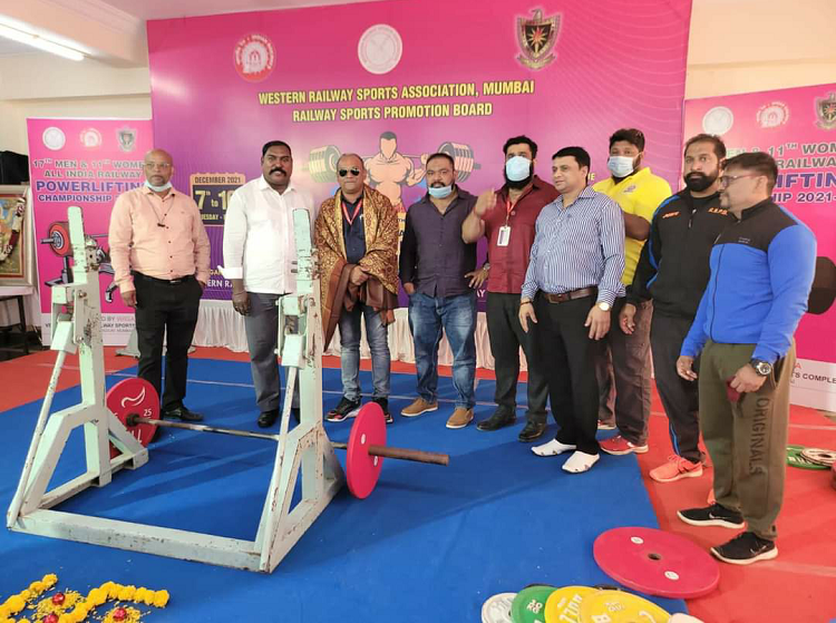 GS NRMU (CR/KR) COM. VENU P. NAIR ATTENDED THE NATIONAL CHAMPIONSHIP OF POWERLIFT COMPETITION AT MAHALAXMI SPORTS STADIUM(WR)