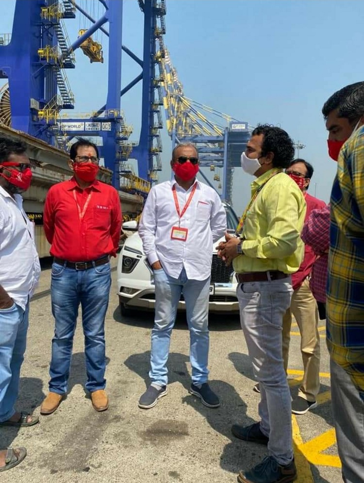 INSPECTION OF NAVHA SHIVA PORT AND NEARBY PORT JNPT, GTI, NSCIT, BMCT AND HOLDINGS YD BY GS NRMU (CR/R) COM. VENU P NAIR ON 24.02.2022