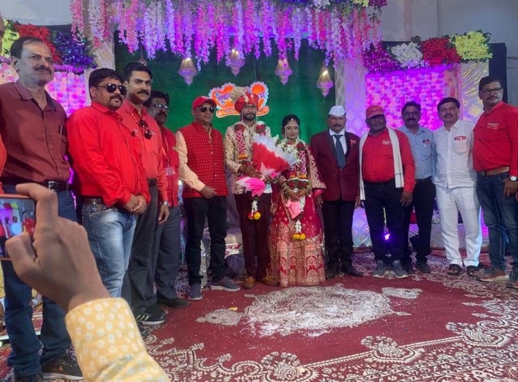 FEW GLIMPSES OF GS NRMU (CR/KR) COM. VENU P. NAIR ATTENDED THE MARRIAGE FUNCTION OF SON OF SHRI  F D PATIL