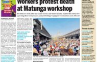 NRMU(CR/KR) WORKERS HELD DEATH PROTEST AT MATUNGA WORKSHOP ON 16.01.2023