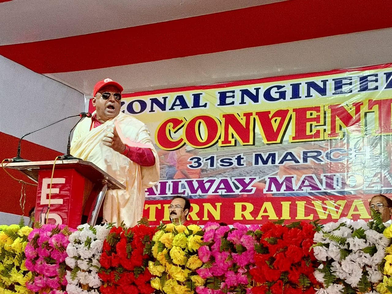 GS/NRMU (CR/KR) COM. VENU P. NAIR ATTENDED THE ENGINEERING (TRACKMAN) CONFERENCE OF ERMU (ER) ON 31.03.2023 AT RAILWAY GROUND KALYANI (SEALDHA DIVISION/ ER)