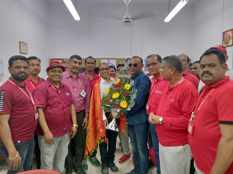 NRMU (CR/KR) DELEGATION LED BY GS COM. VENU P. NAIR MET CMS, KALYAN ON 18.08.2023