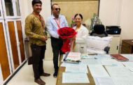 GS/NRMU(CR/KR) COM. VENU P. NAIR WELCOMED NEW MD OF BYCULLA RAILWAY HOSPITAL SMT. SUSHMA MATE ON 29/08/2023