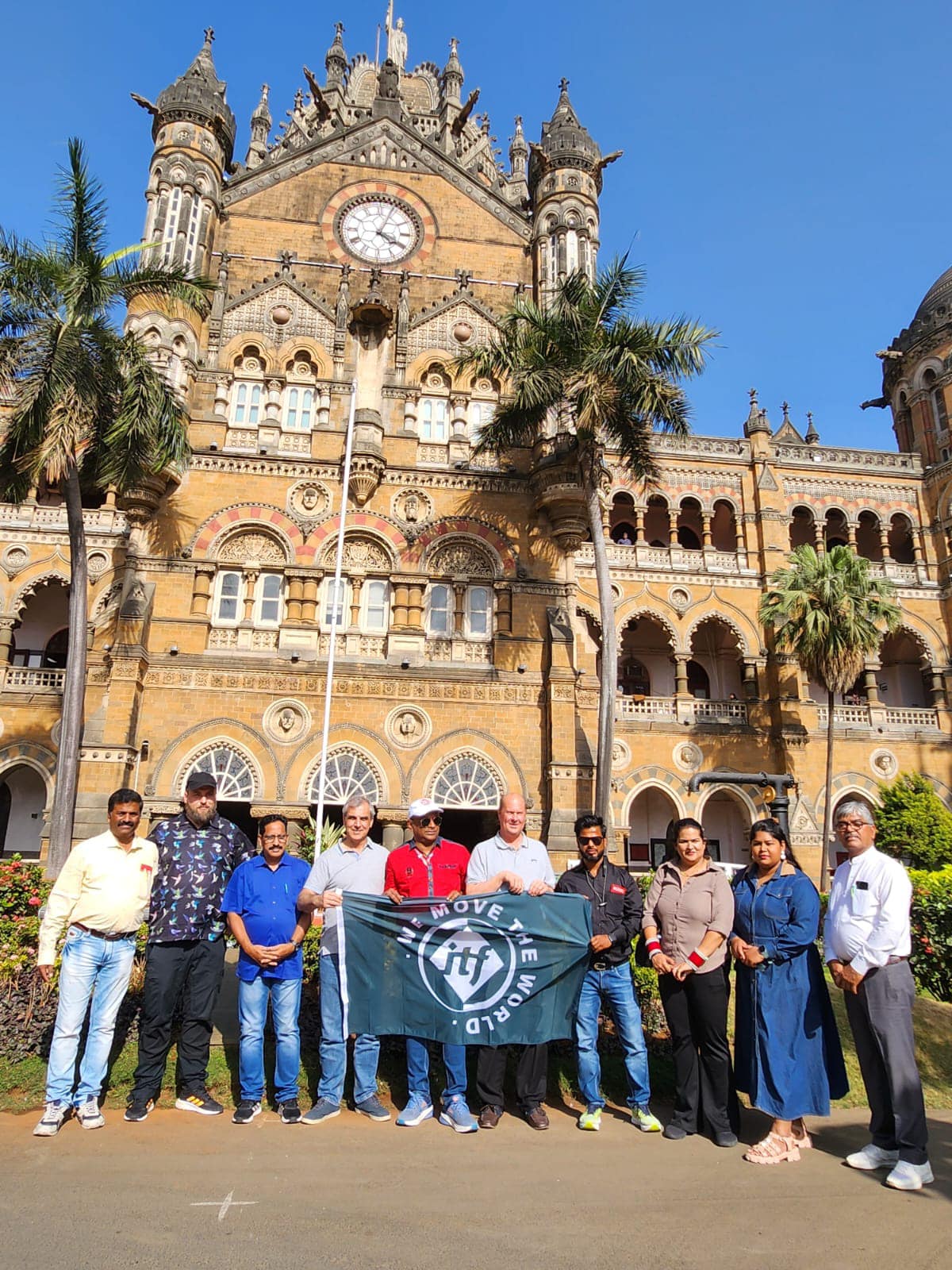 ITF DELEGATION FROM LONDON VISTED NRMU(CR/KR) ON 14.03.2024 AT CSMT AND MET GS COM. VENU P. NAIR