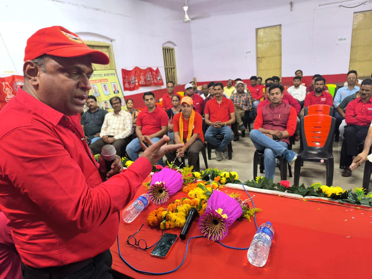 GS/NRMU(CR/KR) COM. VENU P. NAIR VISITED  WARDHA AND PULGAON OF NAGPUR DIVISION AND ATTENDED ACTIVIST MEETING ON 06.05.2024