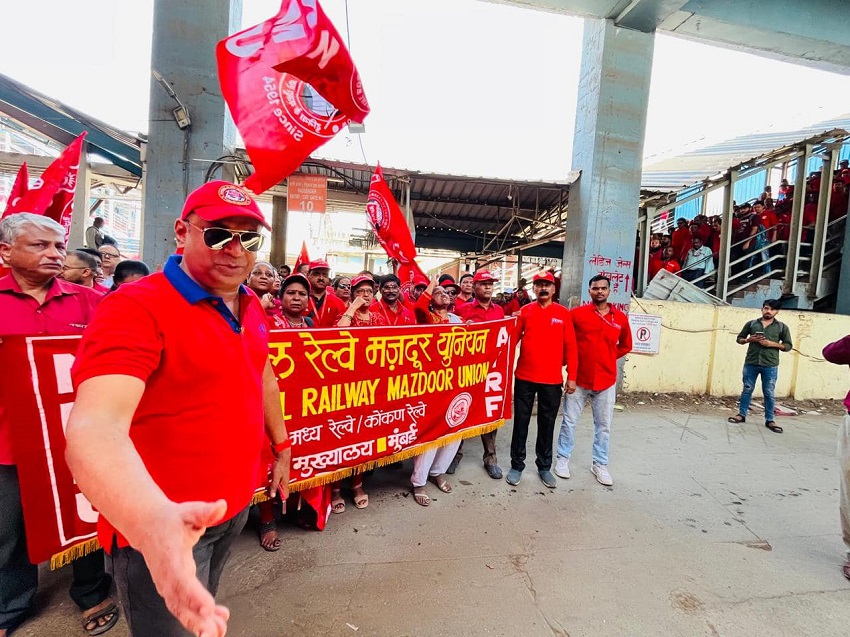 NRMU(Cr/KR) Mumbai Division organised program on 1st May 2024 for the special occasion of International Labour's Day and Maharashtra Day (May Day) at Dadar Institute Hall from 10:00AM to 01:00PMU Uner the guidance of GS  (NRMU CR/KR) Com. Venu P Nair