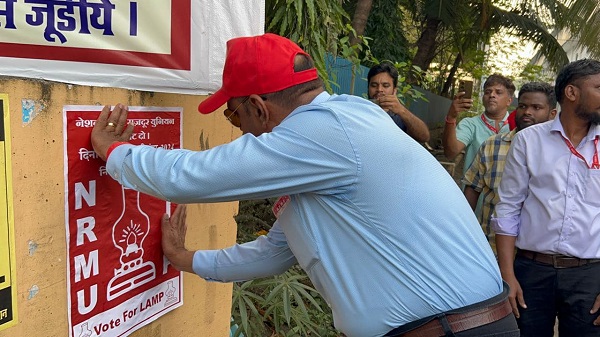 GS COM. VENU P NAIR INAUGURATED THE ELECTION CAMPAIGN (PRACHAR) FOR UPCOMING SB III ELECTION OF RECONGNITION OF UNION IN CENTRAL RAILWAY AT MATUNGA W/SHOP ON 04/10/2024