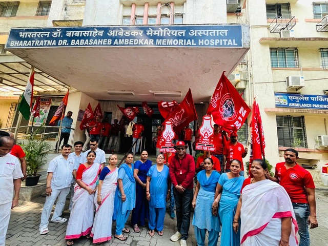 IN THE AUGUST PRESENCE OF GS COM. VENU P NAIR, SB III ELECTION CAMPAIGNING RALLY AND MEETING HELD AT BYCULLA HOSPITAL ON 30/11/2024 AT 11.00 AM